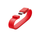 Pulseras USB personalizadas para publicidad de silicona USB Clásica color rojo