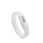 Pulseras USB personalizadas para publicidad de silicona USB Clásica color blanco