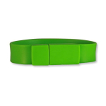 Pulseras USB personalizadas para publicidad de silicona USB Clásica color verde