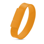 Pulseras USB personalizadas para publicidad de silicona USB Clásica color naranja