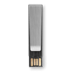 Memorias USB personalizada plana con clip de metal Metalclip color negro