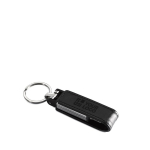 Llaveros USB personalizados de metal con protector de cuero Magring color negro