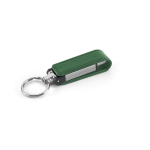 Llaveros USB personalizados de metal con protector de cuero Magring color verde