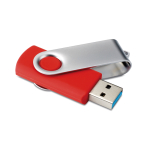 USB serigrafiados exclusivos 3.0 con cuerpo de goma Techmate 3.0 color rojo