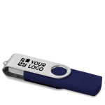 Memorias USB corporativas alargadas conexión móvil Techmate Otg color azul