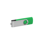 Memorias USB corporativas alargadas conexión móvil Techmate Otg color verde claro