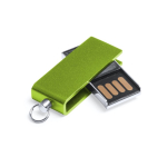 Pequeño USB personalizado con clip giratorio de color Micro Giratorio color verde lima