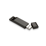 USB promocionales para personalizar de plástico brillante Dataflat color negro