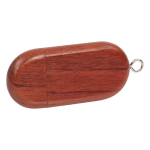 USB de madera publicitario con forma ovalada USB Madera Ovalo color caoba