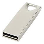 Pendrive de metal moderno con agarre triangular Compacto Triangle color plateado mate