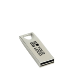 Pendrive de metal moderno con agarre triangular Compacto Triangle color plateado mate