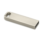 USB con logo grabado compacto de metal barato Compacto Slim color plateado
