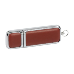 Elegante USB corporativo de piel y metal conexión 3.0 Classic 3.0 color marrón