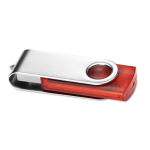 Memoria USB de color transparente versión 3.0 Clearmate 3.0 color rojo