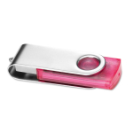 Memoria USB de color transparente versión 3.0 Clearmate 3.0 color rosa