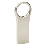 USB de metal con diseño innovador para llavero Compacto Round Xl color plateado