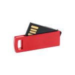 USB compacto con clip de color giratorio color rojo