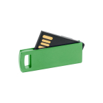 USB compacto con clip de color giratorio color verde