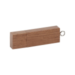 USB grabado rectangular de madera con velocidad 3.0 Ecológico 3.0 color madera oscura