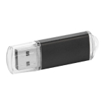 USB personalizado barato con tapón transparente USB Metalcolor color negro