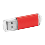 USB personalizado barato con tapón transparente USB Metalcolor color rojo