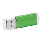 USB personalizado barato con tapón transparente USB Metalcolor color verde