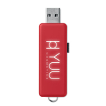 Pendrive publicitario con luz para iluminar el logo Soft Square color rojo