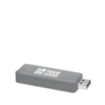 Pendrive publicitario con luz para iluminar el logo Soft Square color gris