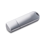 Minimalista y atractivo USB de metal brillante con logo USB Glossy color plateado