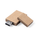 Memorias USB con tapón y cuerpo de cartón reciclado USB Cardboard color beige