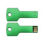 USB metálico en forma de llave con conexión 3.0 Llave USB 3.0 color verde