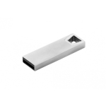 Memoria USB metálica personalizada de aluminio Compacto Trapezium color plateado