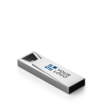Memoria USB metálica personalizada de aluminio Compacto Trapezium color plateado