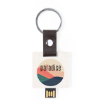 Llavero pendrive personalizado eco con forma cuadrada Square color natural