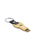 Memoria USB personalizada ecológica con forma de llave y llavero Key color natural