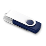 Pendrive giratorio con clip blanco y base de goma de colores Whiteclip color azul