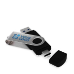 USB personalizado con conexión 3.0 y conector tipo C Techmate-C 3.0 color negro