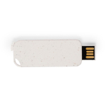 USB ecógico rectangular con carcassa de paja de trigo color natural