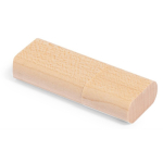 Memoria USB con carcassa de bambú y tapón de cierre color natural