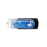 Pen personalizado 3.0 con gota de resina y clip giratorio Techmate Relief 3.0 color negro