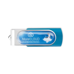 Pen personalizado 3.0 con gota de resina y clip giratorio Techmate Relief 3.0 color turquesa