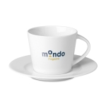 Taza de café personalizada de cerámica de 160ml Cappuccino Lungo color blanco vista principal