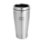 Vaso térmico personalizado de acero con tapa negra 400ml Executive color plateado mate vista principal tercera vista