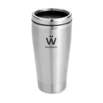 Vaso térmico personalizado de acero con tapa negra 400ml Executive color plateado mate cuarta vista principal
