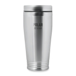 Vaso térmico personalizado de acero con tapa negra 400ml Executive color plateado mate vista principal cuarta vista