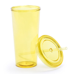 Vasos con pajita y color transparente de 750ml Straw