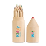 Set de 12 lápices de colores en caja con forma de lápiz Pencil color madera tercera vista principal