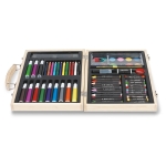 Set pinturas personalizado con 66 componentes Happy Kid color madera