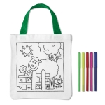 Bolsa de algodón para colorear con rotuladores 200 g/m2 Canvas color blanco