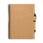 Libreta de publicidad reciclada con boli B5 hojas lisas EcoBasic Large color beige